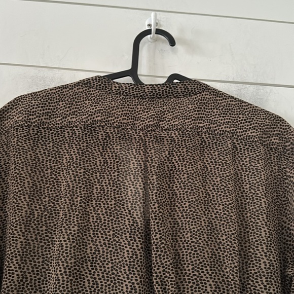 Minkpink Size M Chiffon Animal Print HiLow Mob Wife Tan Black - Picture 6 of 14